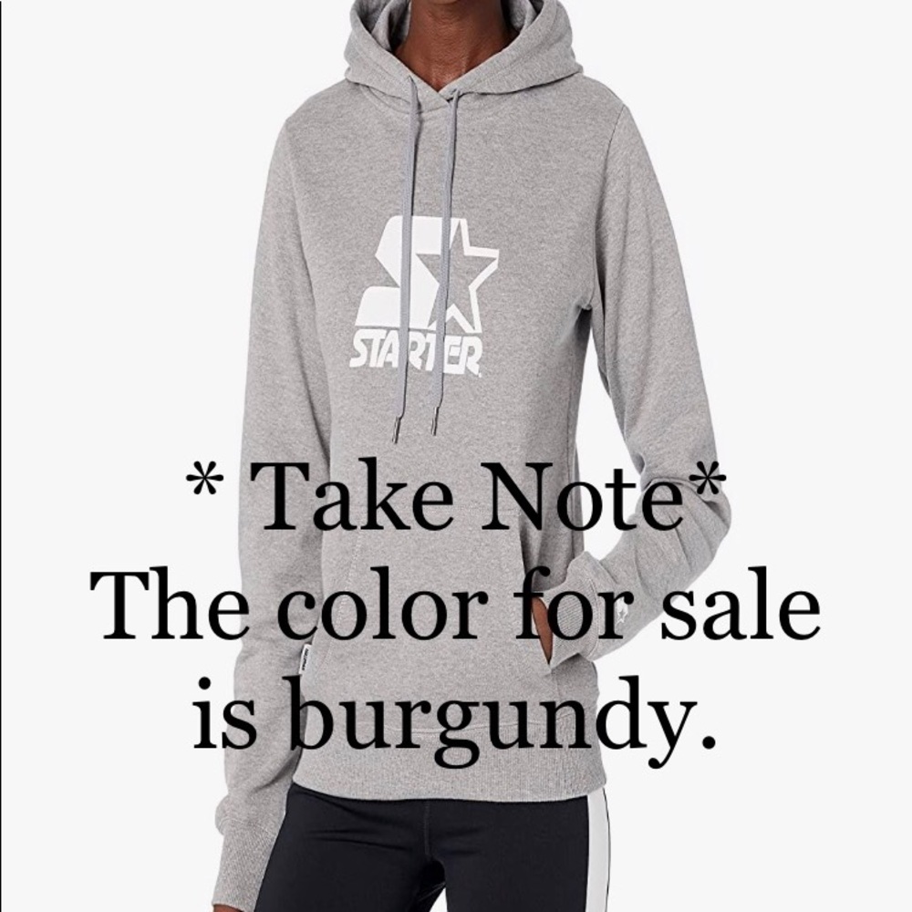 🎉HP x 2🎉❤️‍🔥Starter Hoodie Sweatshirt-Burgundy- Measurements in Photos❤️‍🔥 - Picture 3 of 13